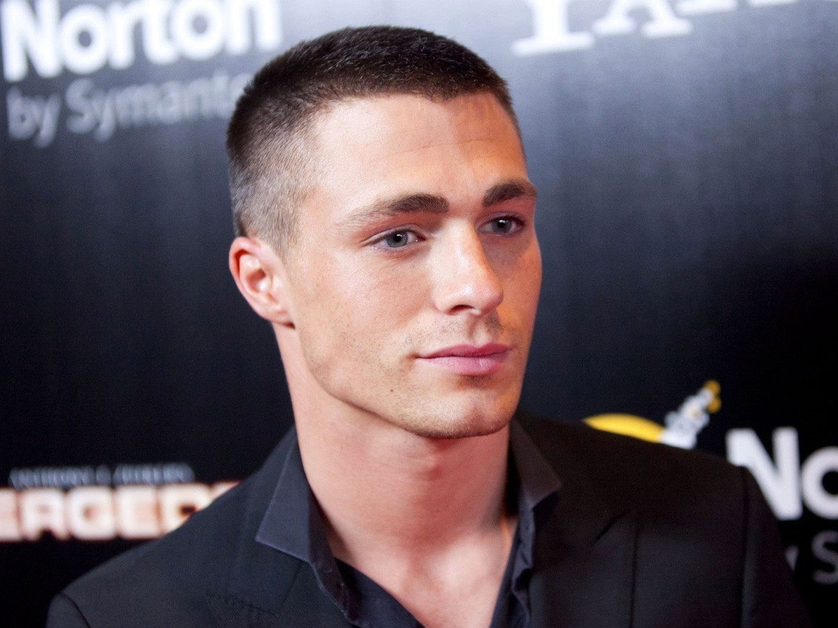Colton Haynes Mid Fade Buzz Cut